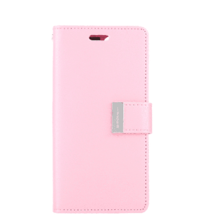iPhone 12 mini Compatible Case Cover With Rich Diary - Pink