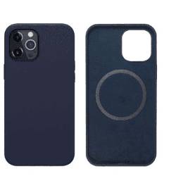 iPhone 12 mini Compatible Case Cover With Liquid Silicone And Compatible With MagSafe Technology - Navy
