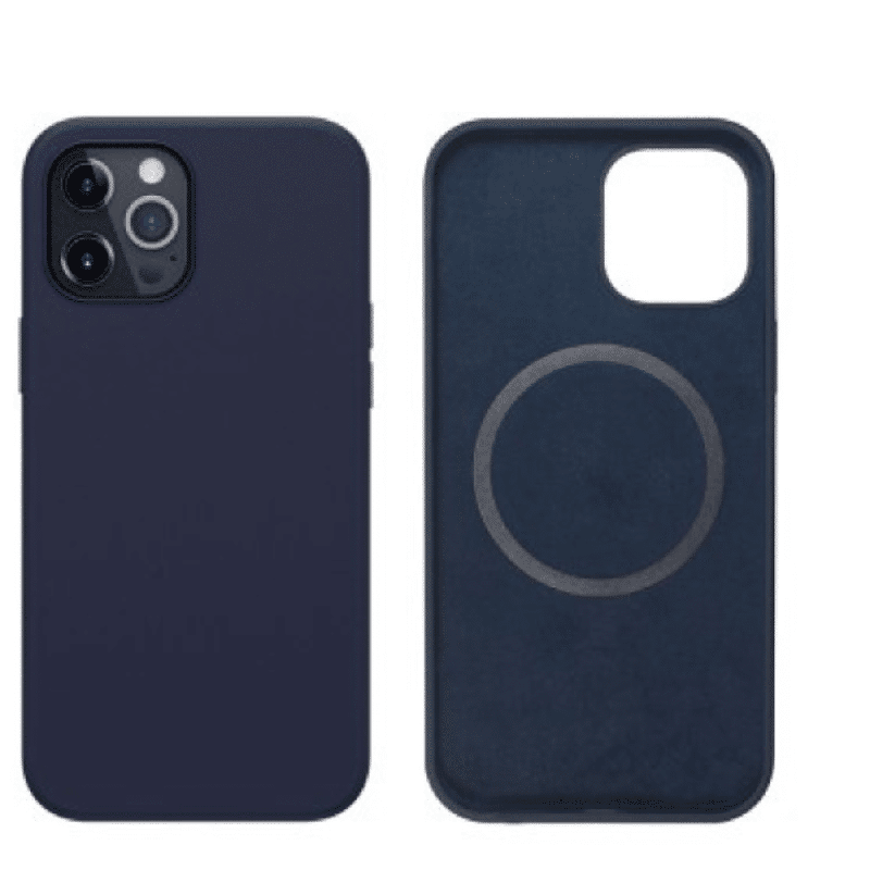 iPhone 12 mini Compatible Case Cover With Liquid Silicone And Compatible With MagSafe Technology - Navy