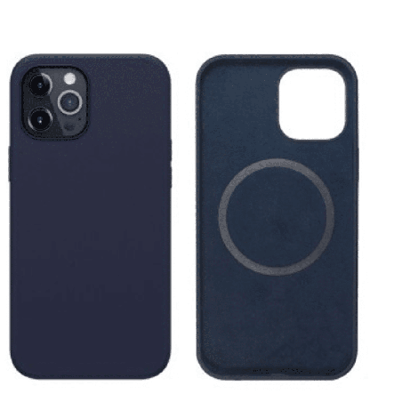 iPhone 12 mini Compatible Case Cover With Liquid Silicone And Compatible With MagSafe Technology - Navy