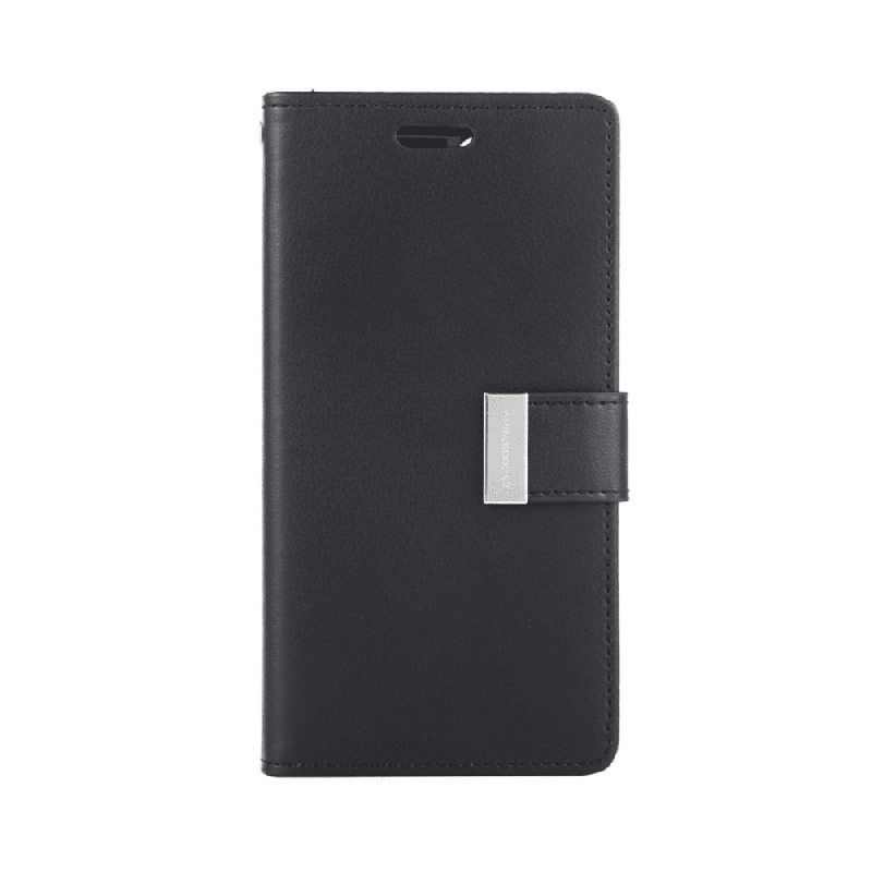 iPhone 13 Mini Compatible Case Cover With Rich Diary - Black