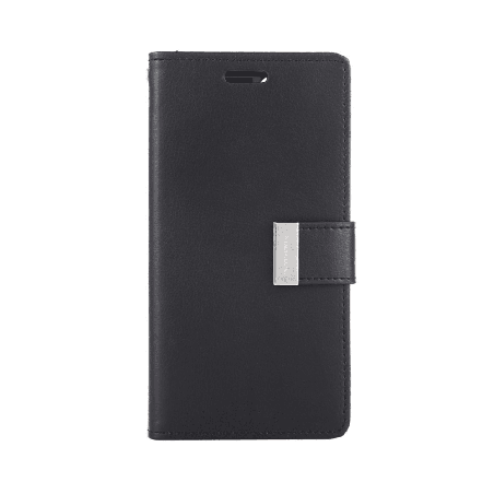 iPhone 13 Mini Compatible Case Cover With Rich Diary - Black