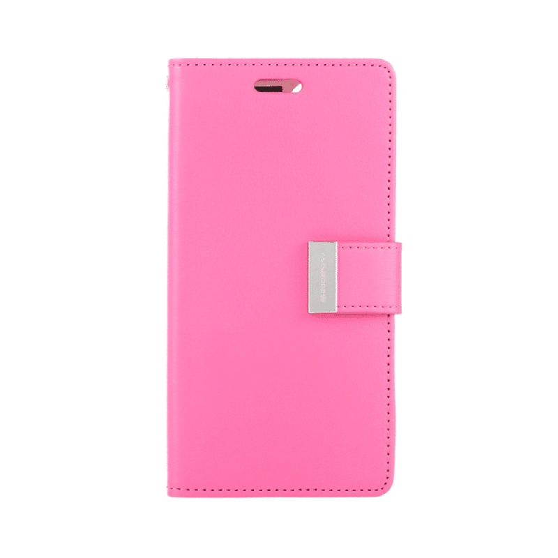 iPhone 13 Mini Compatible Case Cover With Rich Diary - Hot Pink