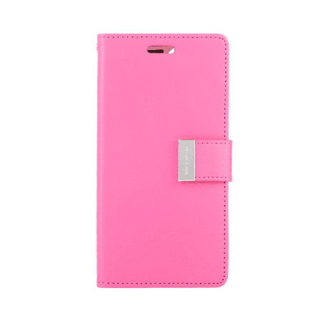 iPhone 13 Mini Compatible Case Cover With Rich Diary - Hot Pink