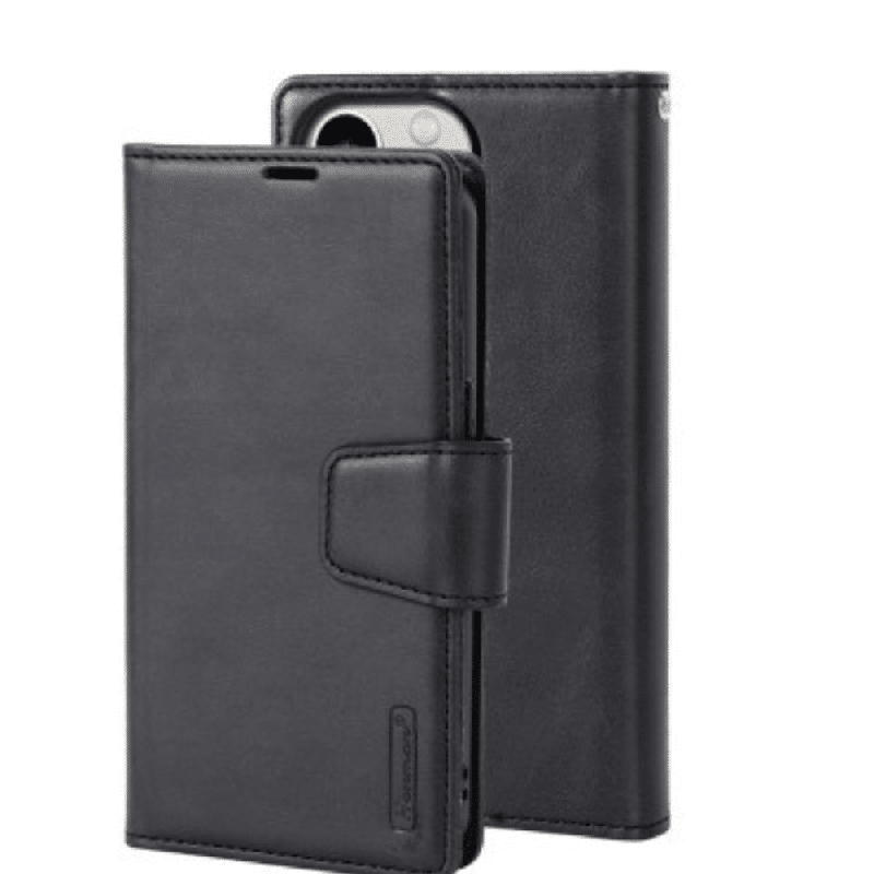 iPhone 12 Pro Max Compatible Case with 2 in 1 Detachable Magnetic Flip Leather Wallet - Black