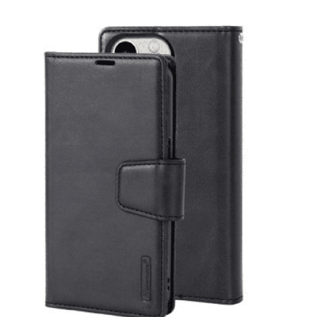 iPhone 12 Pro Max Compatible Case with 2 in 1 Detachable Magnetic Flip Leather Wallet - Black
