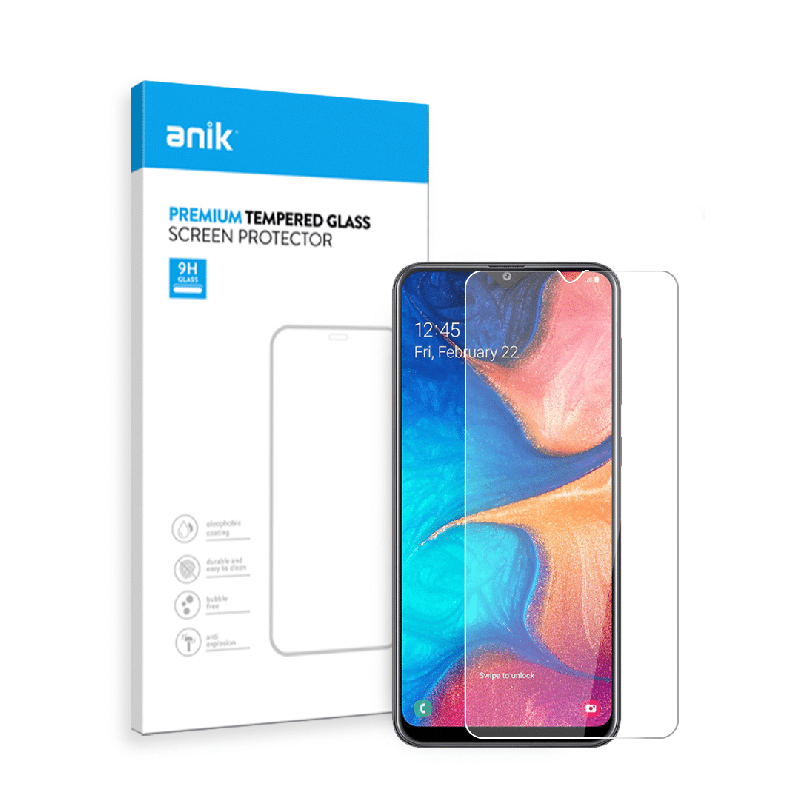 ANIK Premium Standard Tempered Glass Screen Protector for Samsung Galaxy A20 [2 Pack]