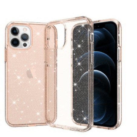 iPhone 12 Pro Max Compatible Case With Ultimake Glitter Shockproof - Gold