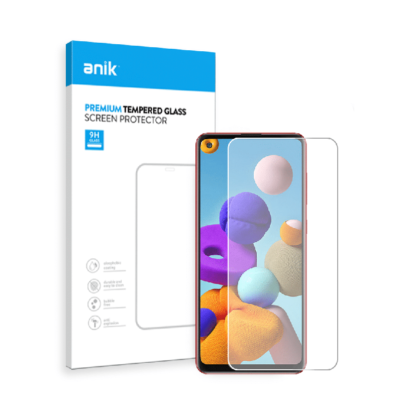 ANIK Premium Standard Tempered Glass Screen Protector for Samsung Galaxy A21s [2 Pack]