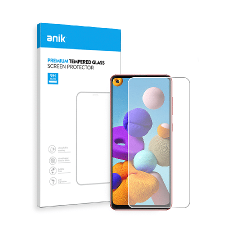 ANIK Premium Standard Tempered Glass Screen Protector for Samsung Galaxy A21s [2 Pack]