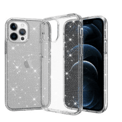 iPhone 12 Pro Max Compatible Case With Ultimake Glitter Shockproof - Grey