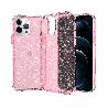 iPhone 12 Pro Compatible Case Cover With Ultimate Glitter Shockproof Protection - Pink