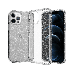 iPhone 12 Pro Compatible Case Cover With Ultimate Glitter Shockproof Protection - Grey