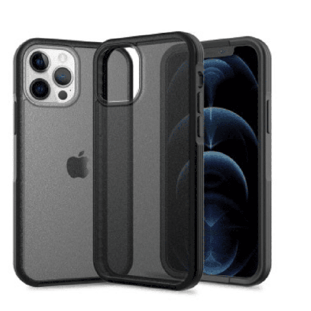 iPhone 12 Pro Max Compatible Case Cover With Heavy Duty Slim Tupoz - Black and Black