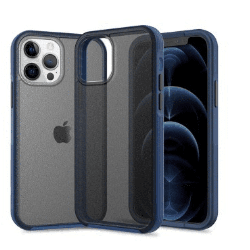 iPhone 12 Pro Max Compatible Case Cover With Heavy Duty Slim Tupoz - Black and Navy