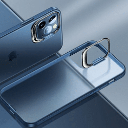 iPhone 12 Pro Max Compatible Case Cover With Invisible Bracket Protection - Blue