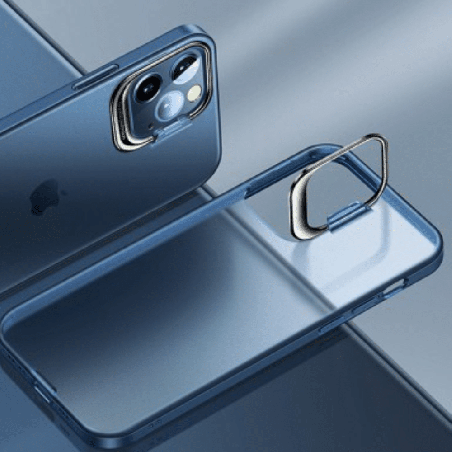 iPhone 12 Pro Max Compatible Case Cover With Invisible Bracket Protection - Blue
