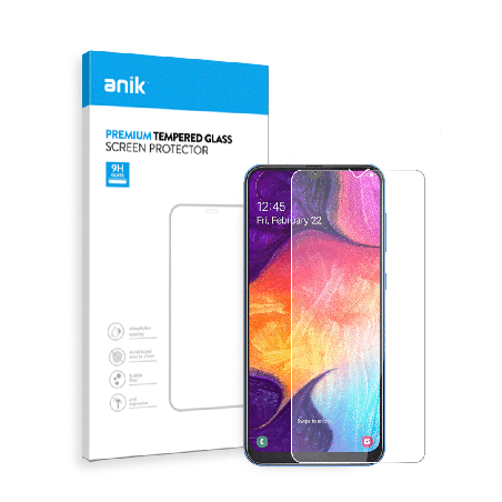 ANIK Premium Standard Tempered Glass Screen Protector for Samsung Galaxy A50 [2 Pack]