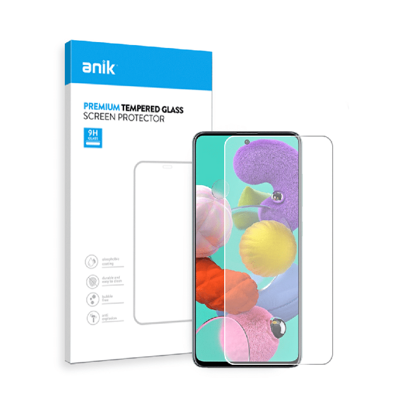 ANIK Premium Standard Tempered Glass Screen Protector for Samsung Galaxy A51 [2 Pack]