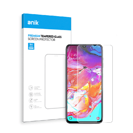 ANIK Premium Standard Tempered Glass Screen Protector for Samsung Galaxy A70 [2 Pack]
