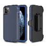 iPhone 11 Pro Compatible Case Cover With Shockproof Robot Armor Hard Plastic Case and Belt Clip - Navy