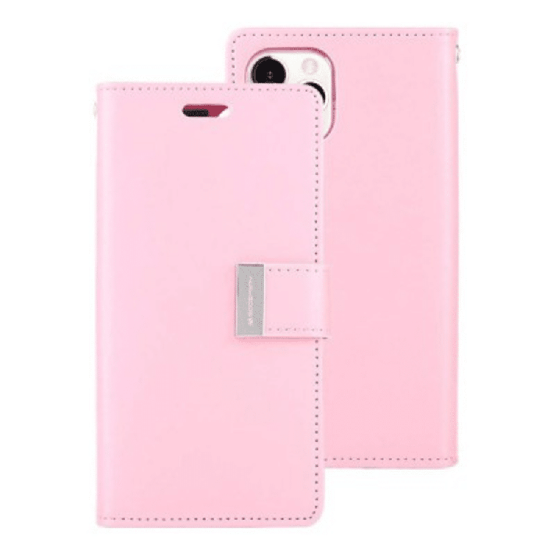 iPhone 11 Pro Compatible Case Cover With Rich Diary Case - Pink