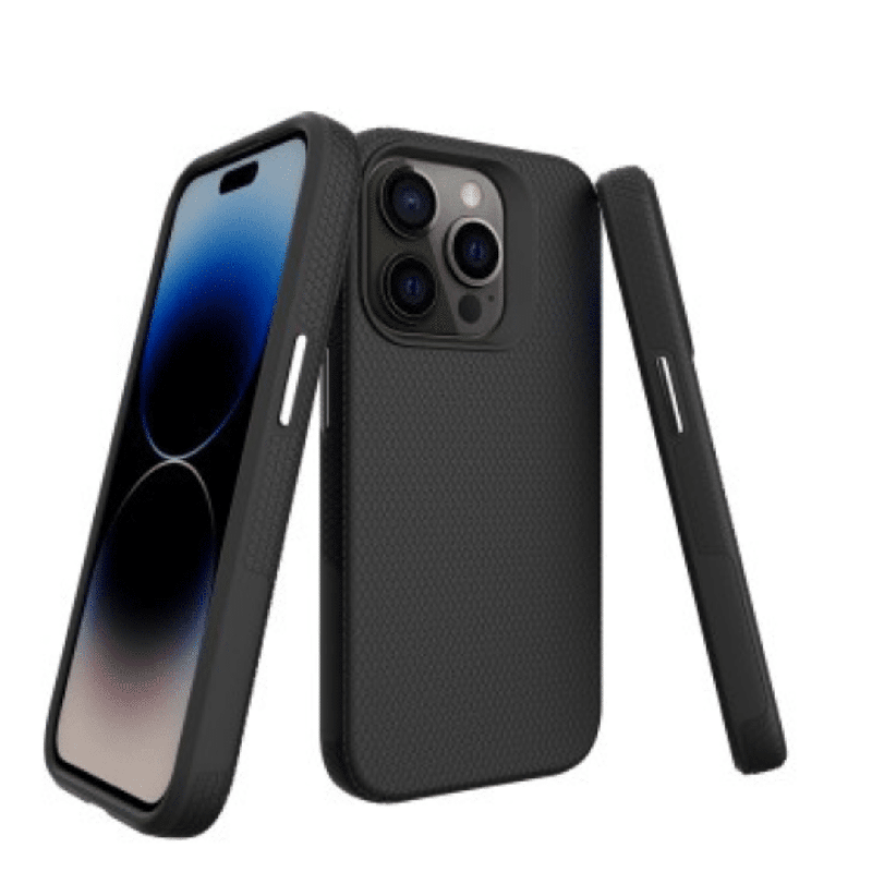 iPhone 15 Pro Max Durable Rugged Case Cover: Lightweight, Flexible & Strong, Heavy-Duty Shockproof protection - Black