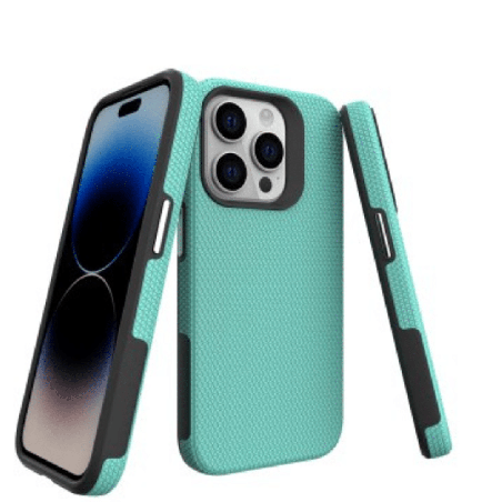 iPhone 15 Pro Max Durable Rugged Case Cover: Lightweight, Flexible & Strong, Heavy-Duty Shockproof protection - Mint