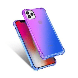 iPhone 11 Pro Compatible Case Cover With Airbag Bumper Shockproof Case - Purple + Blue