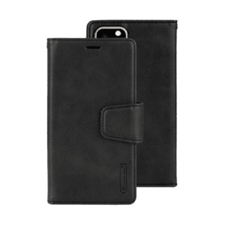 iPhone 11 Pro Compatible Case Cover With 2 in 1 Detachable Magnetic Flip Leather Wallet - Black