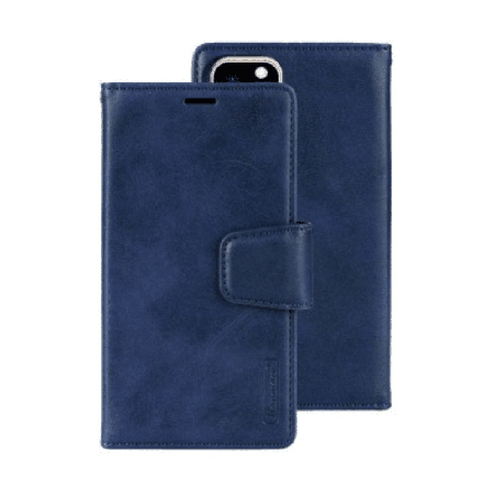 iPhone 11 Pro Compatible Case Cover With 2 in 1 Detachable Magnetic Flip Leather Wallet - Navy