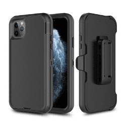 iPhone 11 Pro Max Compatible Case Cover With Shockproof Robot Armor Hard Plastic Case with Belt Clip