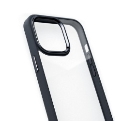 iPhone 11 Pro Max Compatible Case Cover With Metal Camera Lens Protection Clear PC Shockproof Case - Black