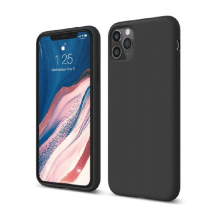 iPhone 11 Pro Max Compatible Case Cover With Liquid Silicone Case - Black