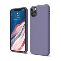 iPhone 11 Pro Max Compatible Case Cover With Liquid Silicone Case - Lavender Grey