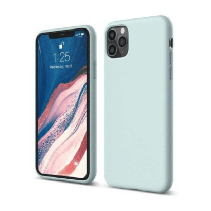 iPhone 11 Pro Max Compatible Case Cover With Liquid Silicone Case - Mint (1)