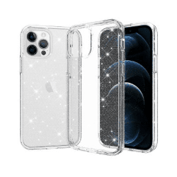 iPhone 11 Pro Max Compatible Case Cover With Glitter Shockproof Case Cover - Transparent
