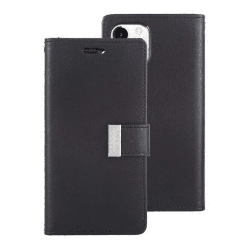 iPhone Compatible Case Cover With Rich Diary Case - Black