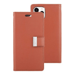iPhone Compatible Case Cover With Rich Diary Case - Brown