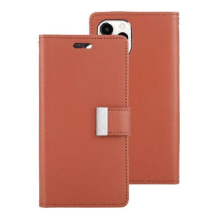 iPhone Compatible Case Cover With Rich Diary Case - Brown
