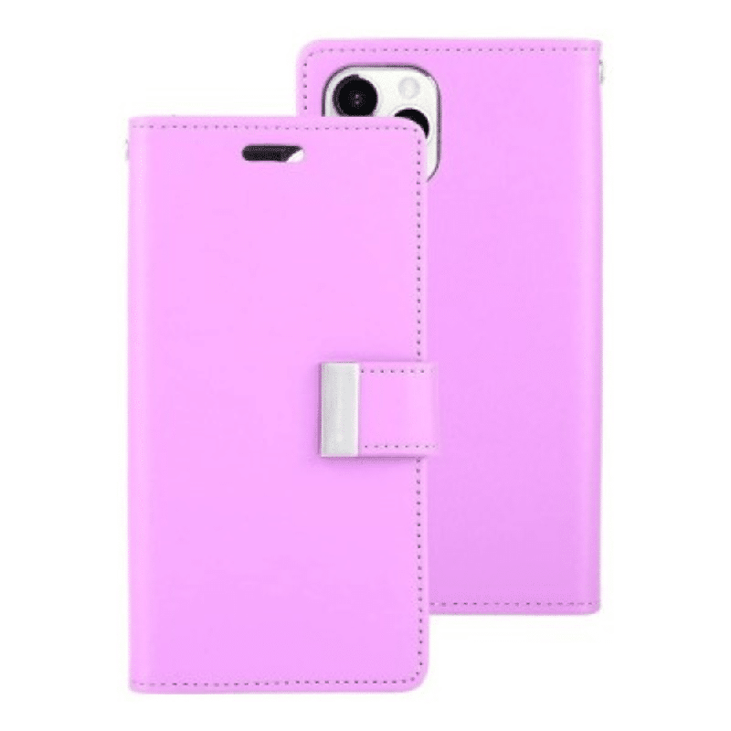 iPhone Compatible Case Cover With Rich Diary Case - Purple