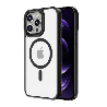 iPhone 11 Compatible Case Cover With Metal Camera Lens Magnetic Transparent Case And MagSafe Technology Compatibility - Black