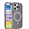 iPhone 16 Pro Max Tough Shockproof Case Cover: Anti-Scratch, Clear Design With MagSafe Compatibility - Clear Black