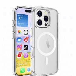 iPhone 16 Pro Max Tough Shockproof Case Cover: Anti-Scratch, Clear Design With MagSafe Compatibility - Transparent