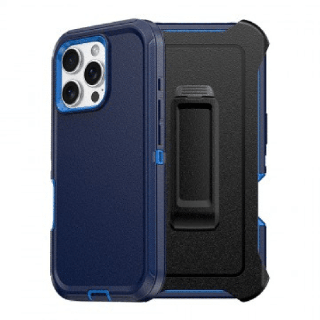 Shockproof Robot Armor Hard Plastic Case with Belt Clip for iPhone 16 Pro