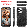 iPhone 16 Pro Max Compatible Case Cover With Belt Clip And Shockproof Robot Armor Hard Plastic With Magsafe Technology - Black