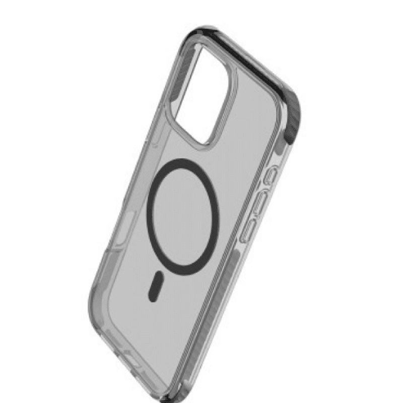 iPhone 16 Pro Max Clear Thick Case Cover: Reliable Drop Protection, Screen and Camera Guard, MagSafe Compatible - Clear Black