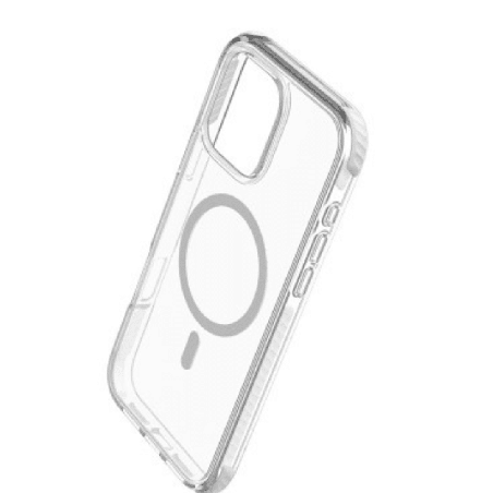 Protect your iPhone 16 Pro Max with this clear purple thick case. Offers reliable drop protection, screen and camera guard, and 