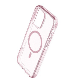 iPhone 16 Pro Max Clear Thick Case Cover: Reliable Drop Protection, Screen and Camera Guard, MagSafe Compatible - Clear Pink