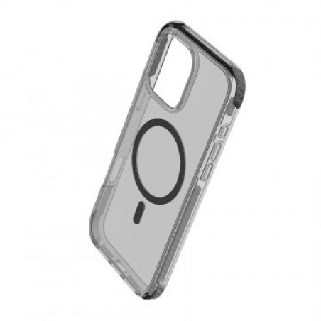 iPhone 16 Pro Compatible Case Cover With Echo Wave Transparent And Compatible With MagSafe Technology - Clear Black